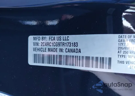 2026 Chrysler Voyager Lx z USA, uszkodzony, nr VIN 2C4RC1CG9TR173183